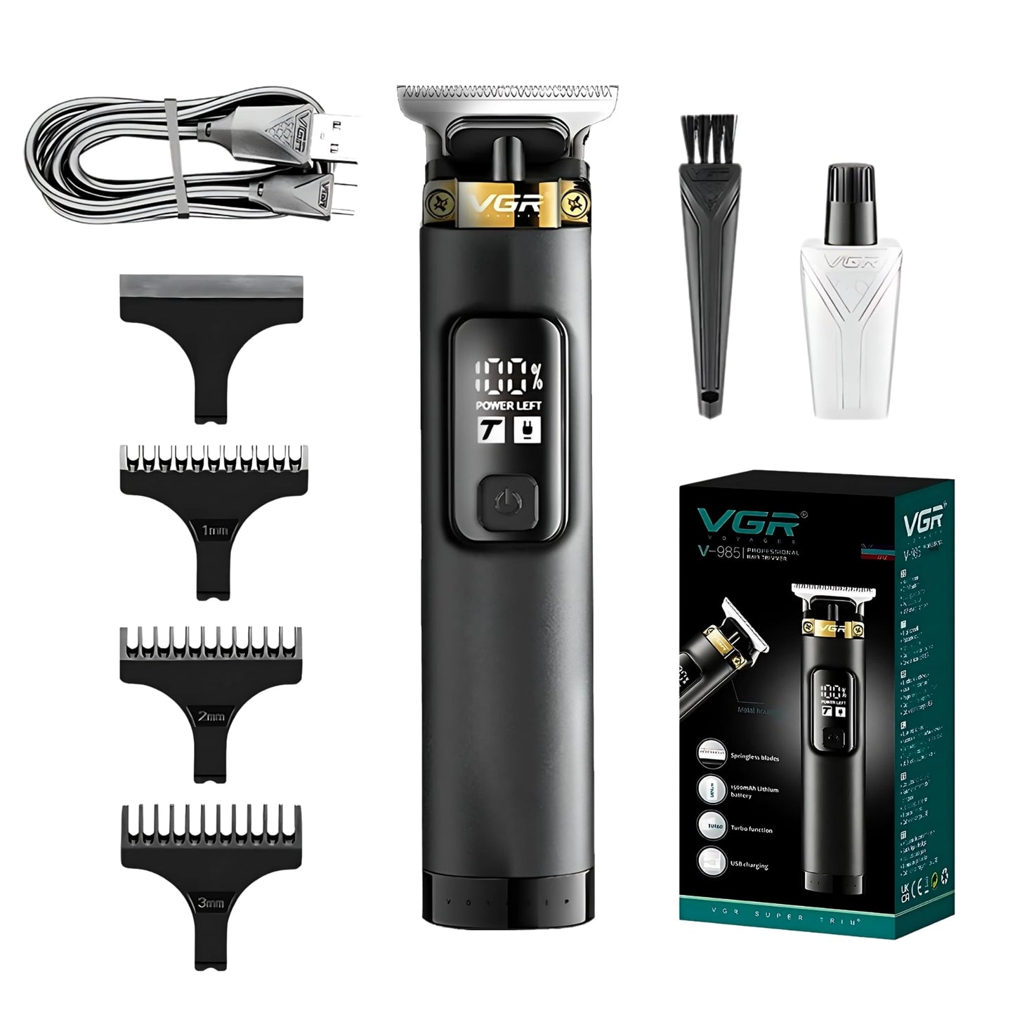Maquina Para Cortar Cabello Combo Vgr Clipper Trimmer Shaver