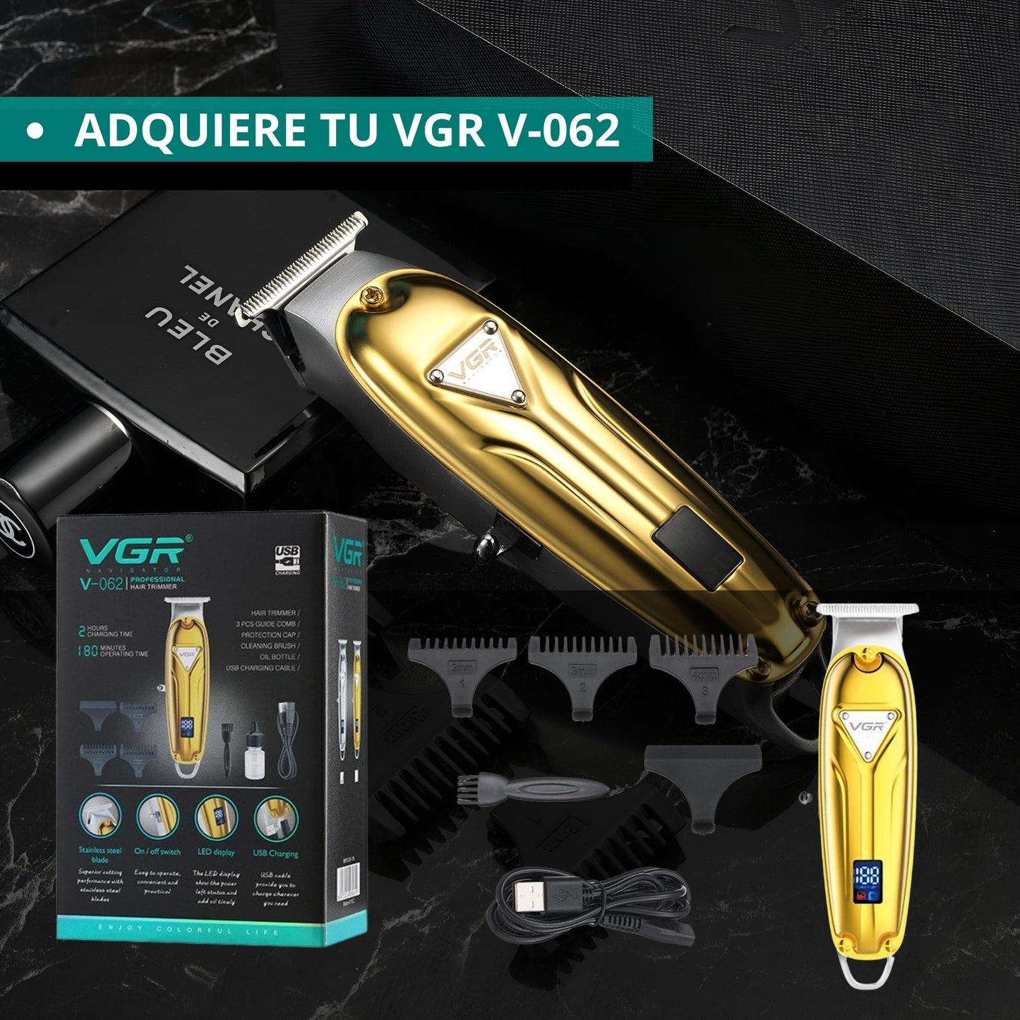 CUCHILLA NAVAJA AFEITAR VGR V-062 REPUESTO TRIMMER BARBERO