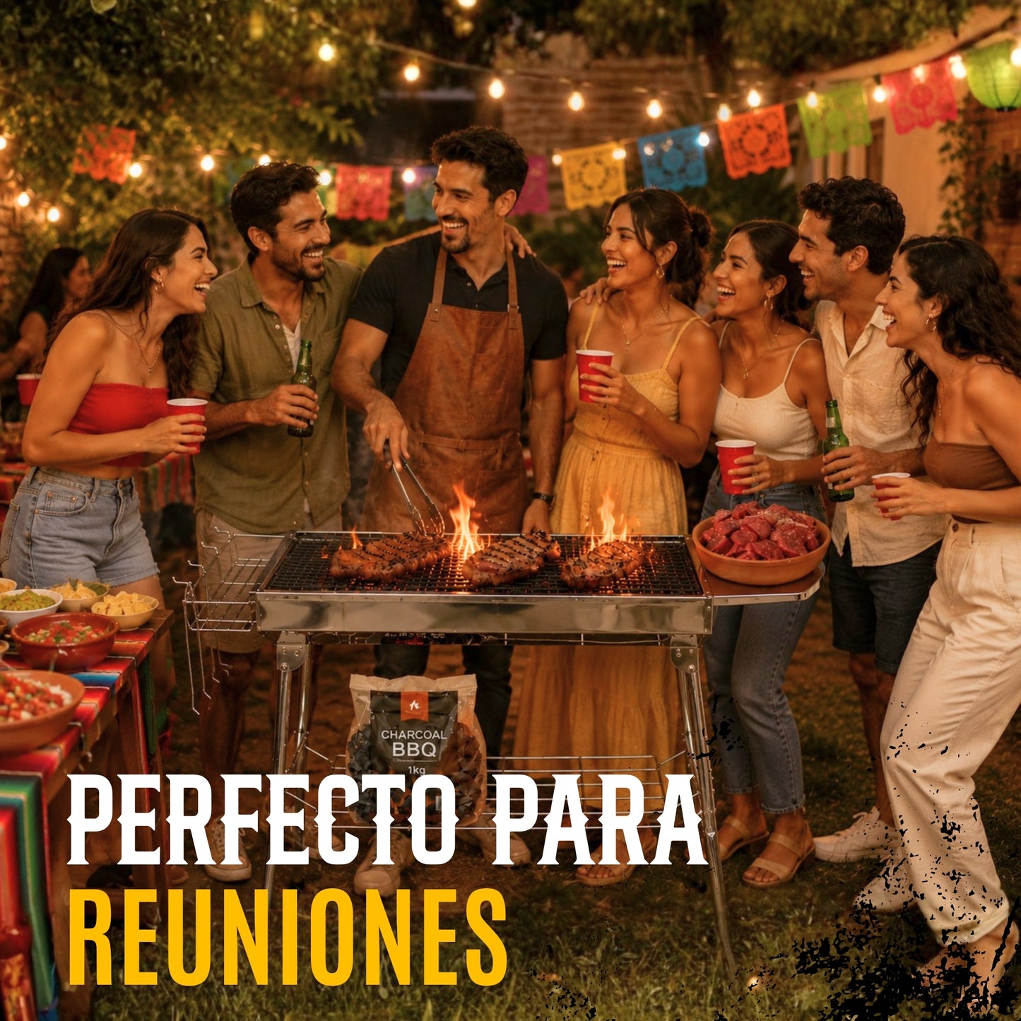 Asador Portátil Parrilla Plegable Acero Inoxidable Gratis Bolsa Transportadora