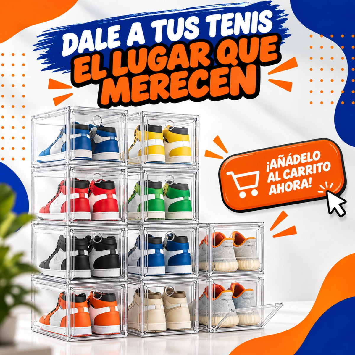 Cajas Para Zapatos Ecomlab 10 Pcs Color Transparente