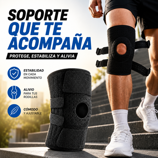 Rodillera Gym con Estabilizadores Laterales y Almohadilla