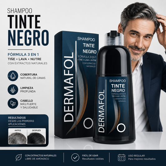 Shampoo Tinte Cabello Cubre Canas Dermafol 500ML