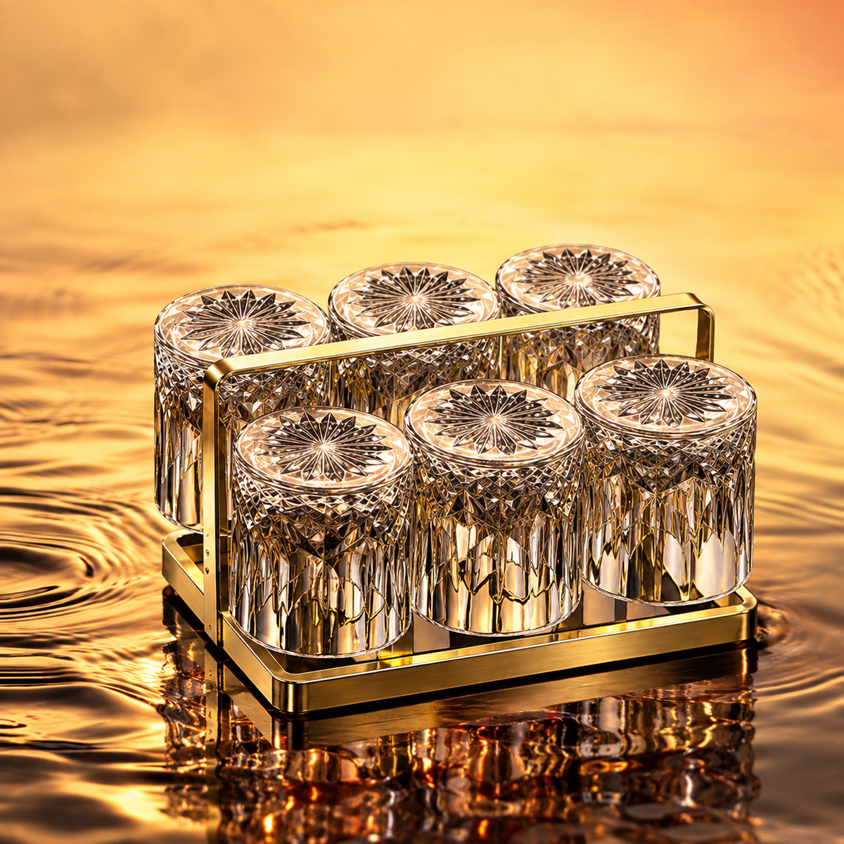 VASOS DE VIDRIO WHISKEY ECOMLAB OLD FASHION JUEGO DE 6 Pcs