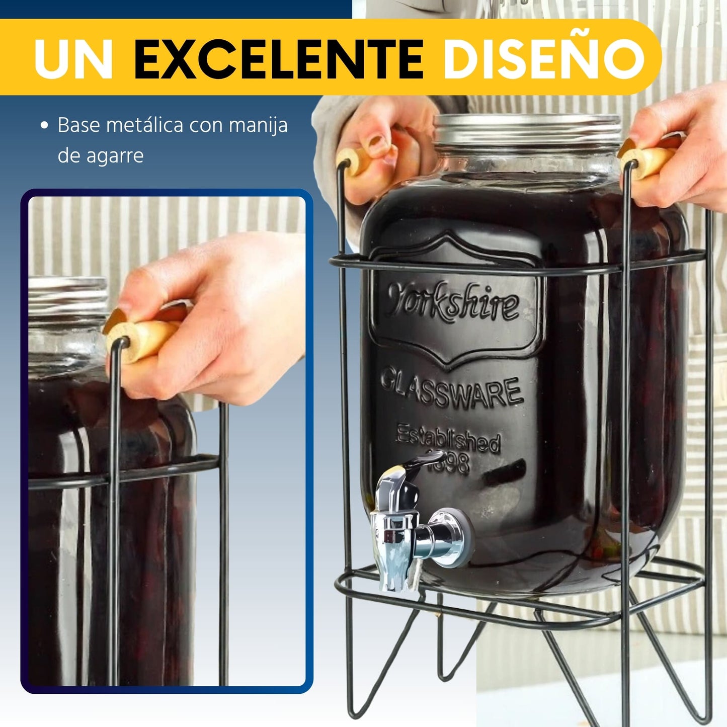 DISPENSADOR DE BEBIDAS VITROLERO ECOMLAB CON BASE METALICA