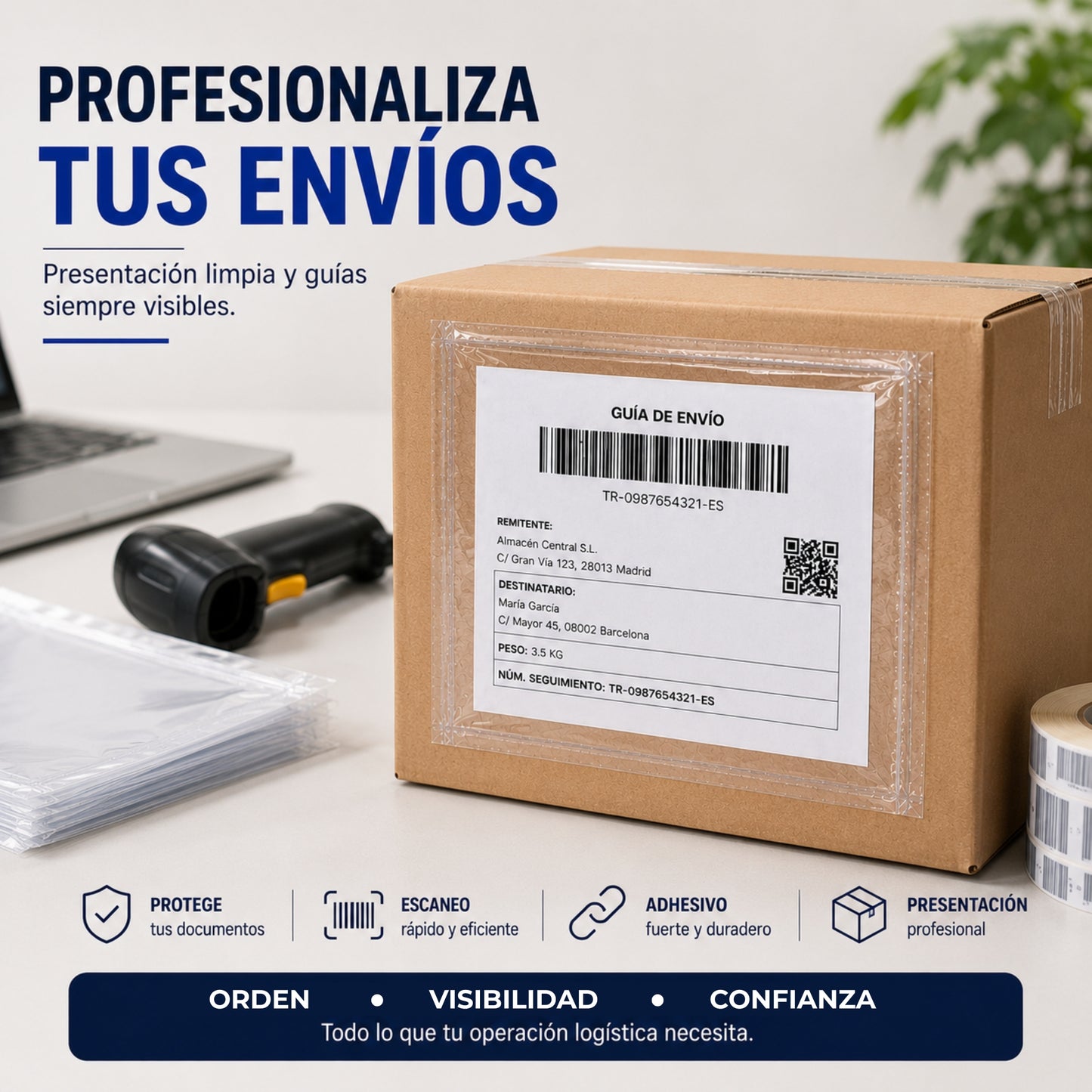 Sobre Canguro Para Guias 100 Piezas