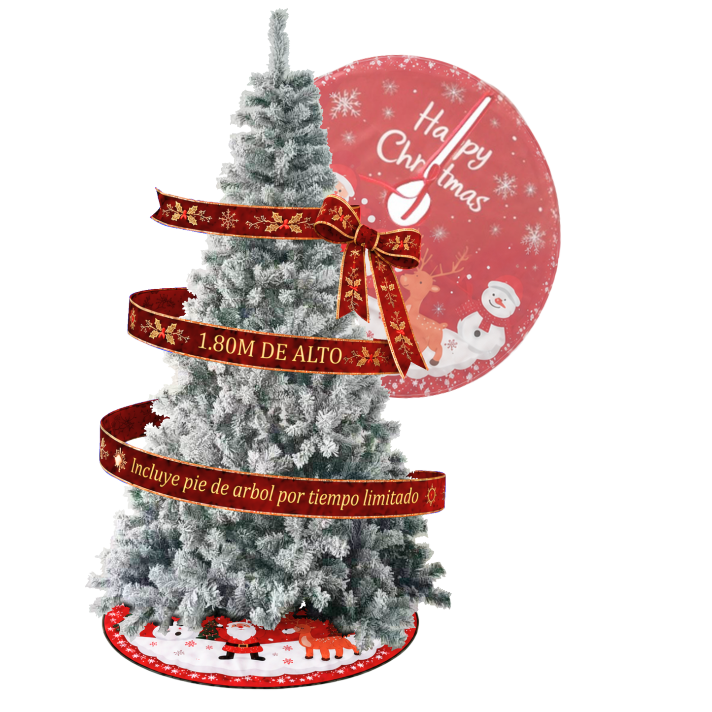 ARBOL DE NAVIDAD PINO NAVIDEÑO ECOMLAB FRONDOSO 1.80 MTS
