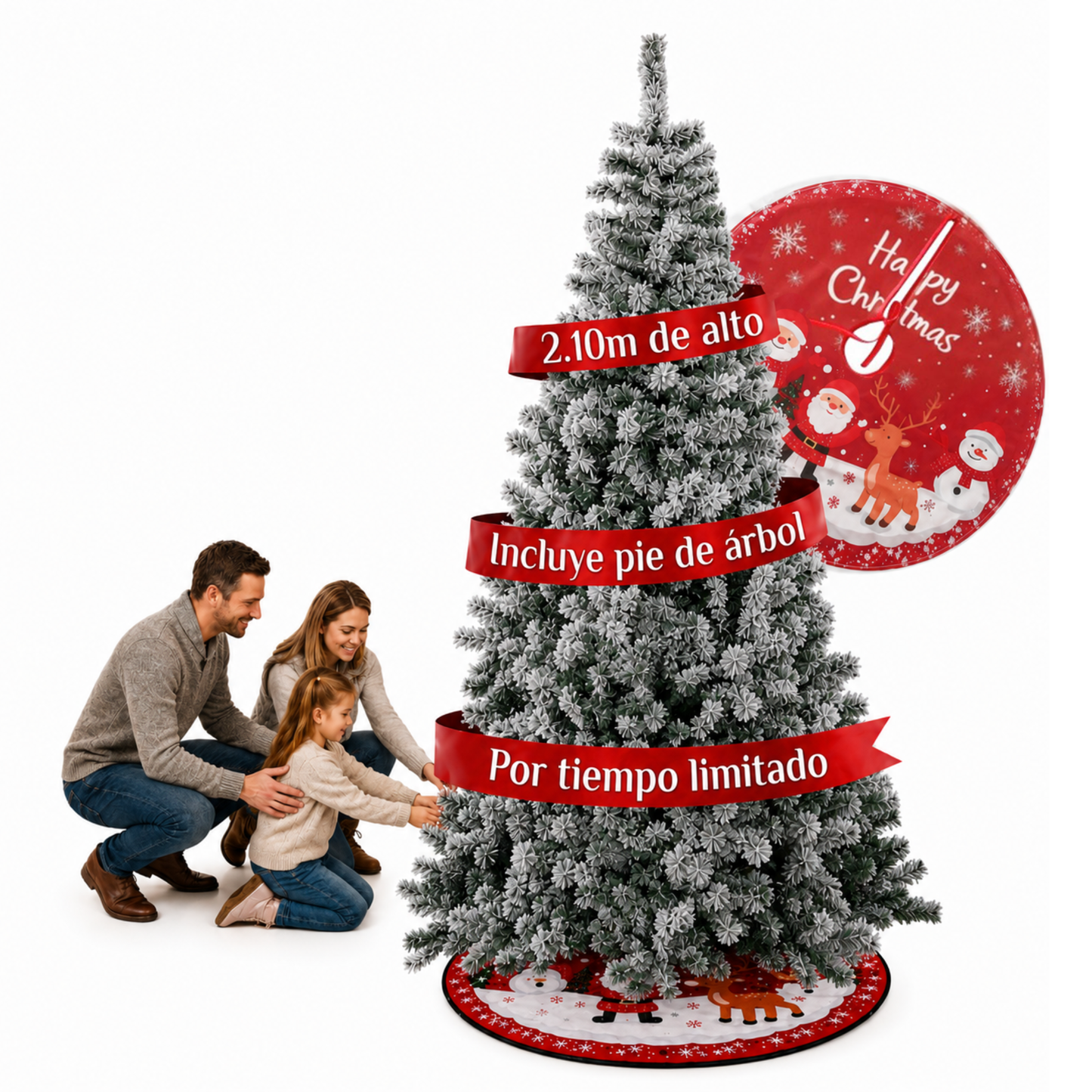 Arbol de Navidad Pino Navidad Ecomlab 1200 Ramas 2.10 Mts