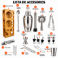 Juego De Coctelera Shaker Bartender Mixologia Set 24 Piezas