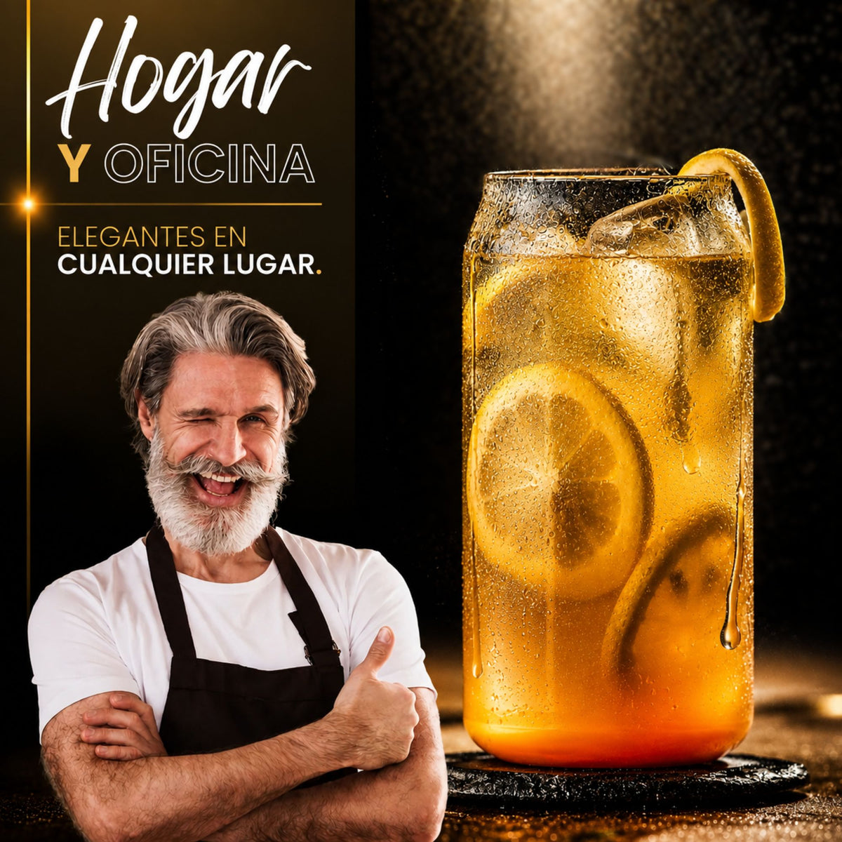 Vasos De Vidrio Con Popote Ecomlab Tapa Bambú Juego de 4 Pcs