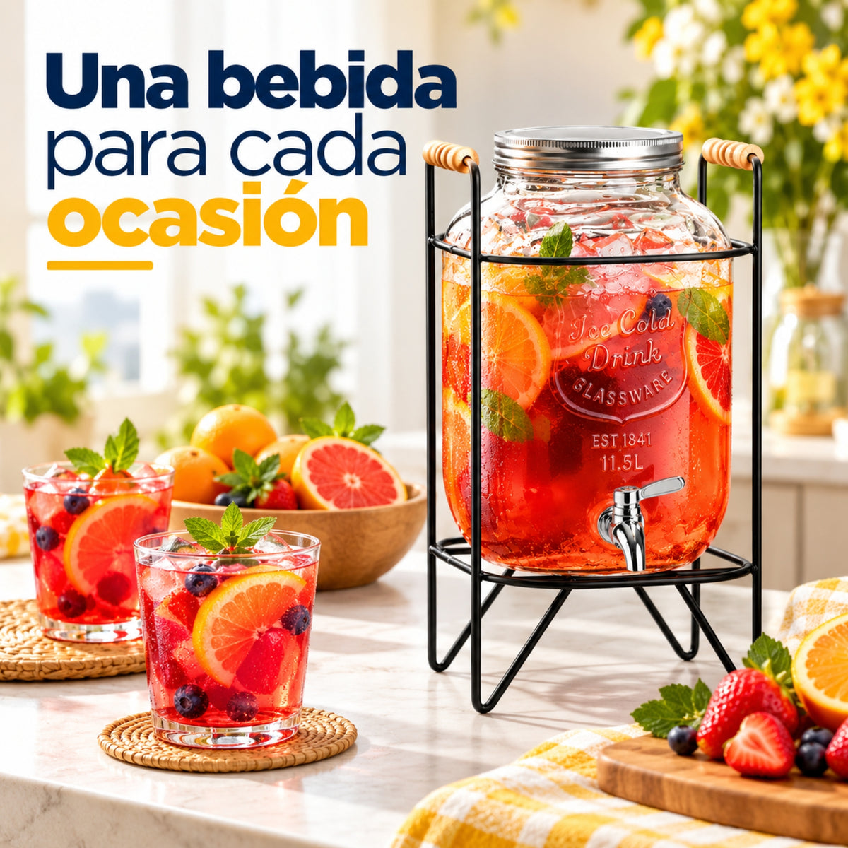 DISPENSADOR DE BEBIDAS VITROLERO ECOMLAB CON BASE METALICA