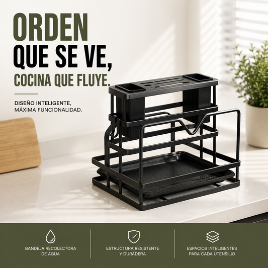 Escurridor Trastes Ecomlab 2 Portacubiertos Desmontables