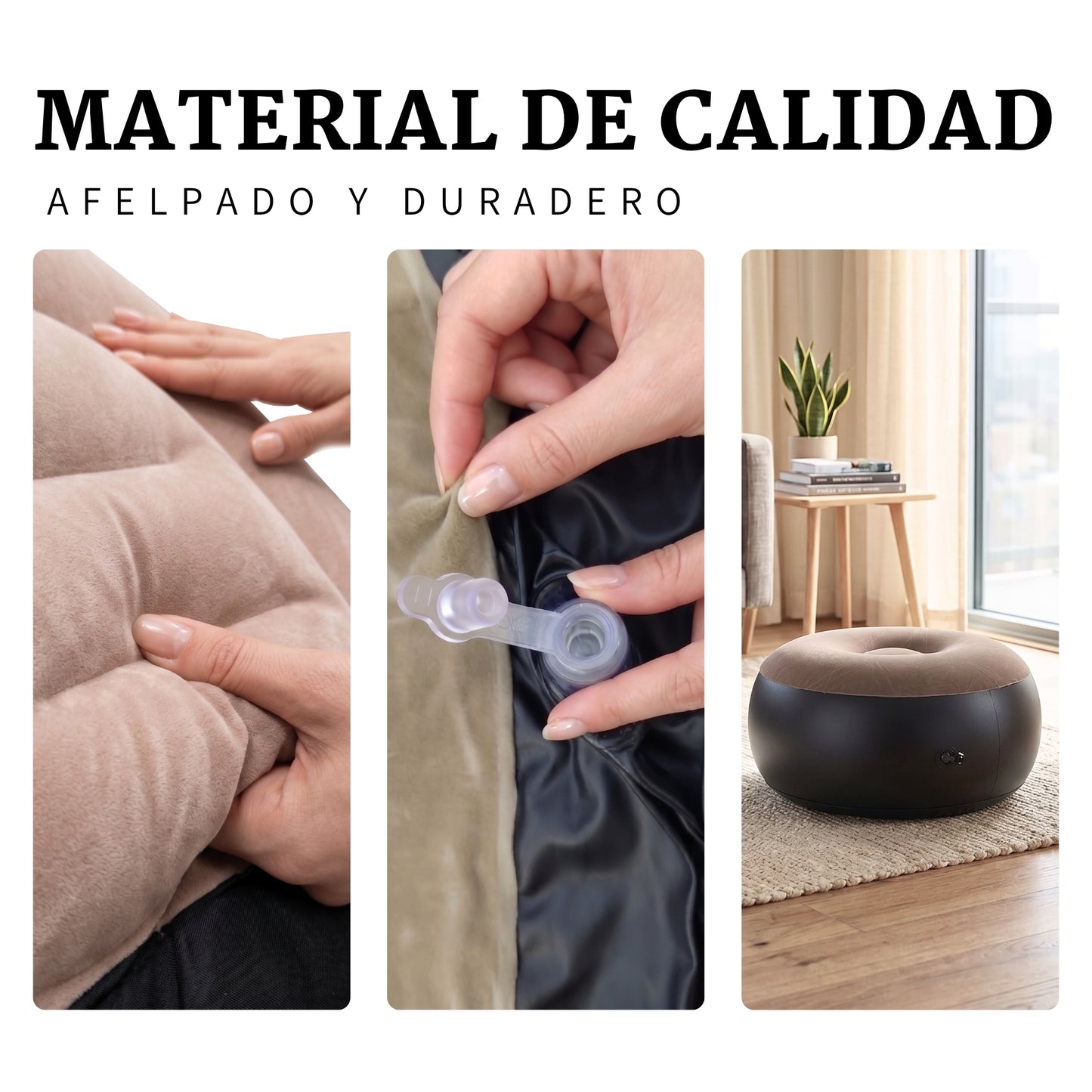 Sillon Inflable Comodo Con Posapies Incluye Bomba Manual