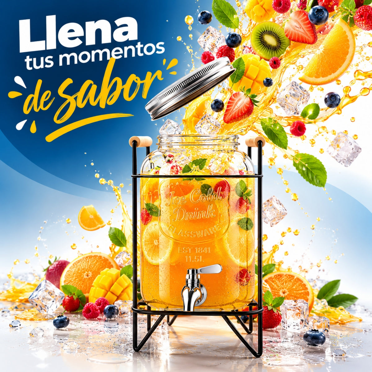 DISPENSADOR DE BEBIDAS VITROLERO ECOMLAB CON BASE METALICA