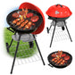 Asador De Carbon Circular Con Ruedas  Portatil