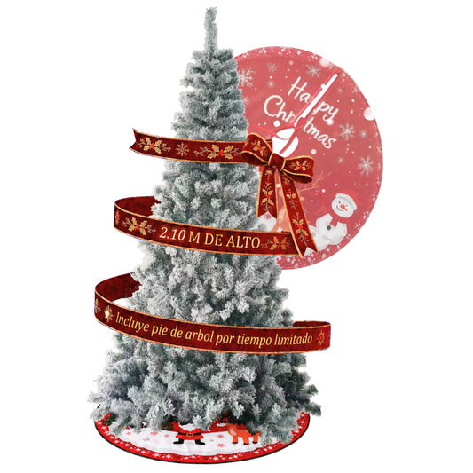 Árbol de Navidad Pino De Navidad Ecomlab 1200 Ramas 2.10 Mts GRATIS PIE DE ÁRBOL NAVIDEÑO DE 90 CM.