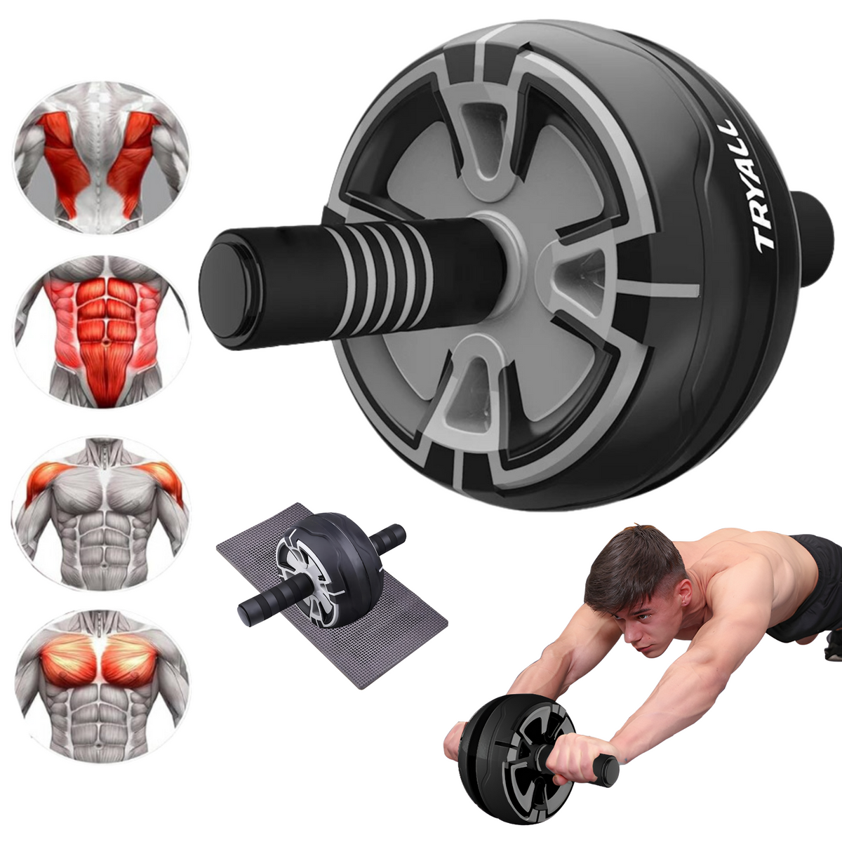 RUEDA ABDOMINAL AB ROLLER ECOMLAB RODILLO ABDOMINALES GYM