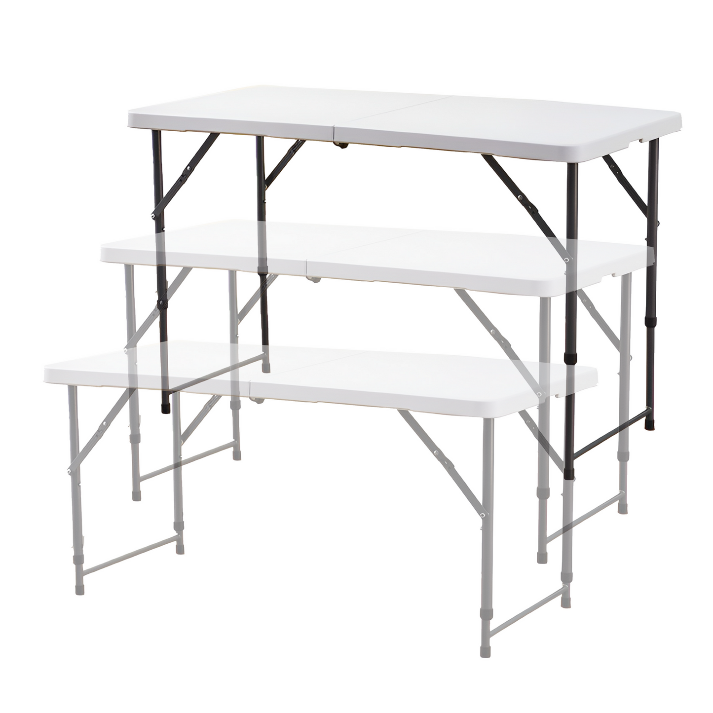 MESA PLEGABLE DE PLASTICO ECOMLAB 3 NIVELES PORTAFOLIO 120CM