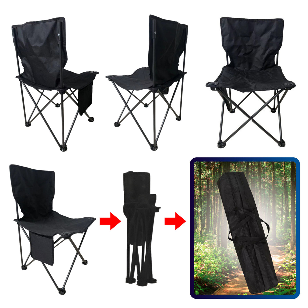 MESA PLEGABLE CAMPING CON 4 SILLAS ECOMLAB JARDIN PORTÁTIL
