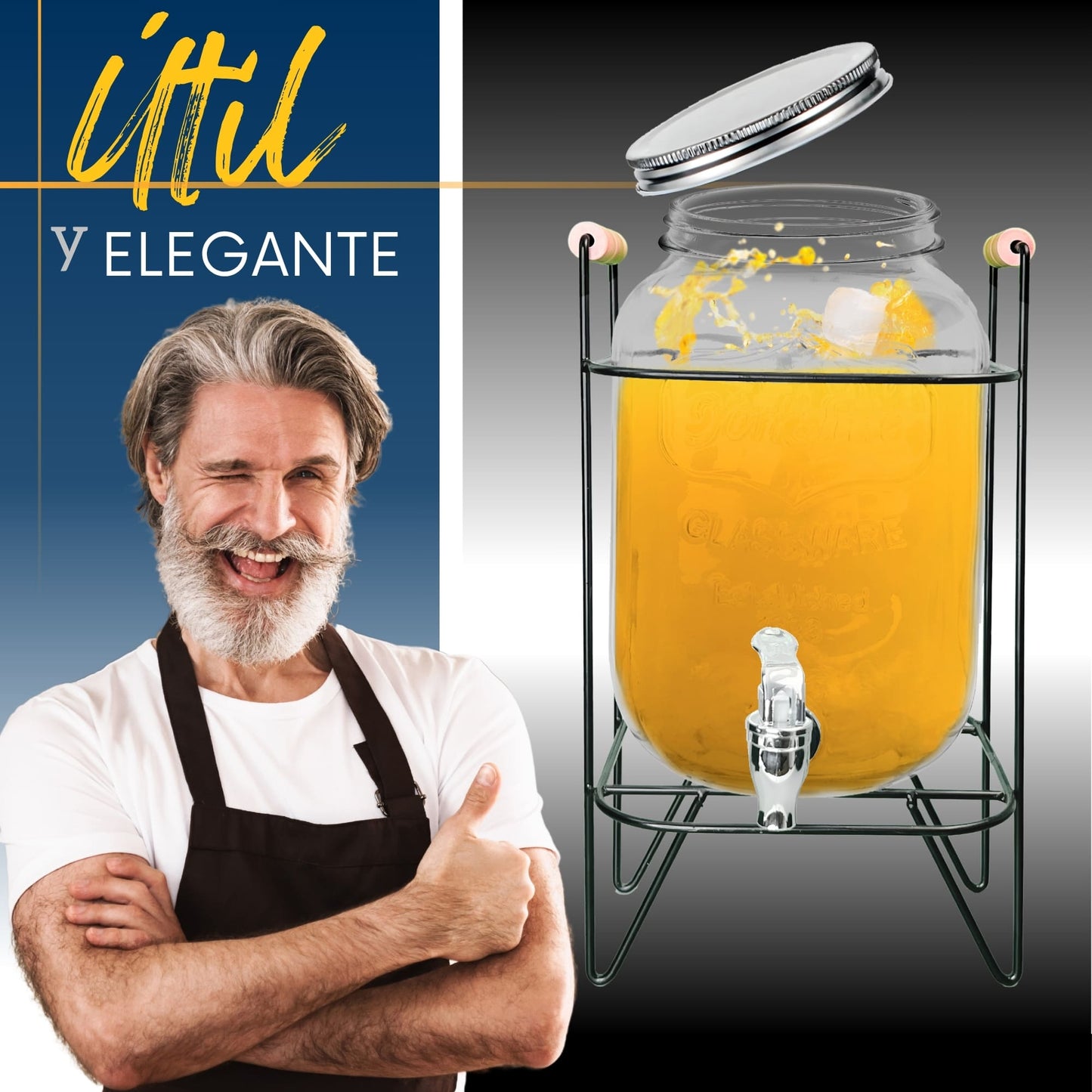 DISPENSADOR DE BEBIDAS VITROLERO ECOMLAB CON BASE METALICA