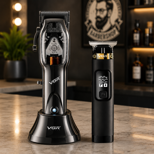 Maquina Para Cortar Cabello Pelo Combo Vgr Clipper Trimmer