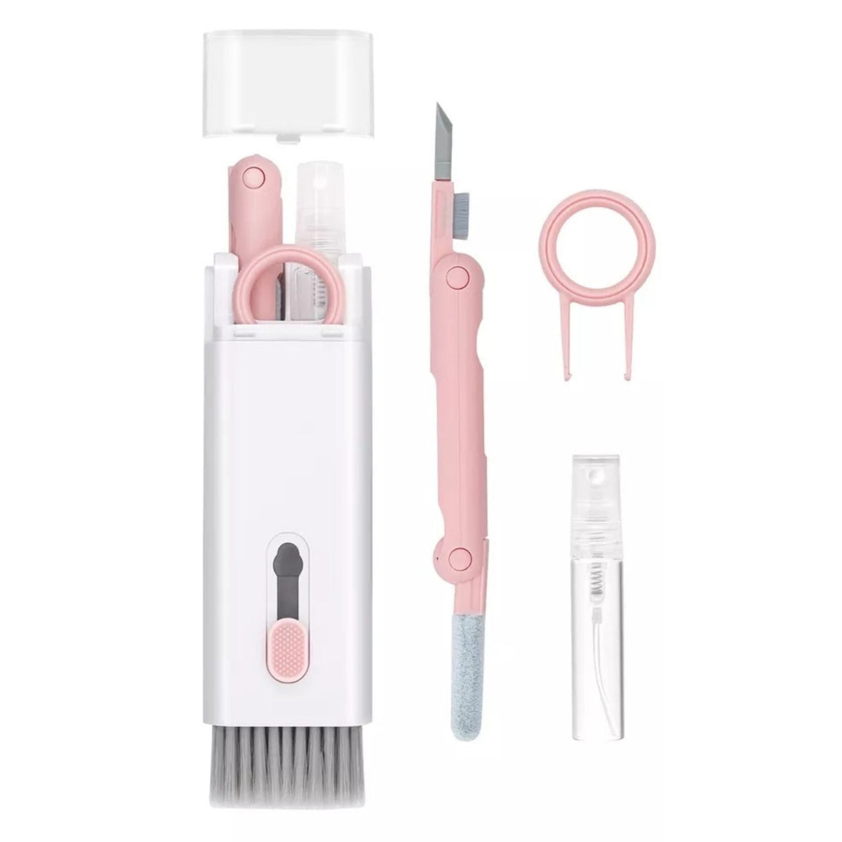 Kit De Limpieza Para Celulares Multifuncional Ecomlab 7 En 1 Color Rosa