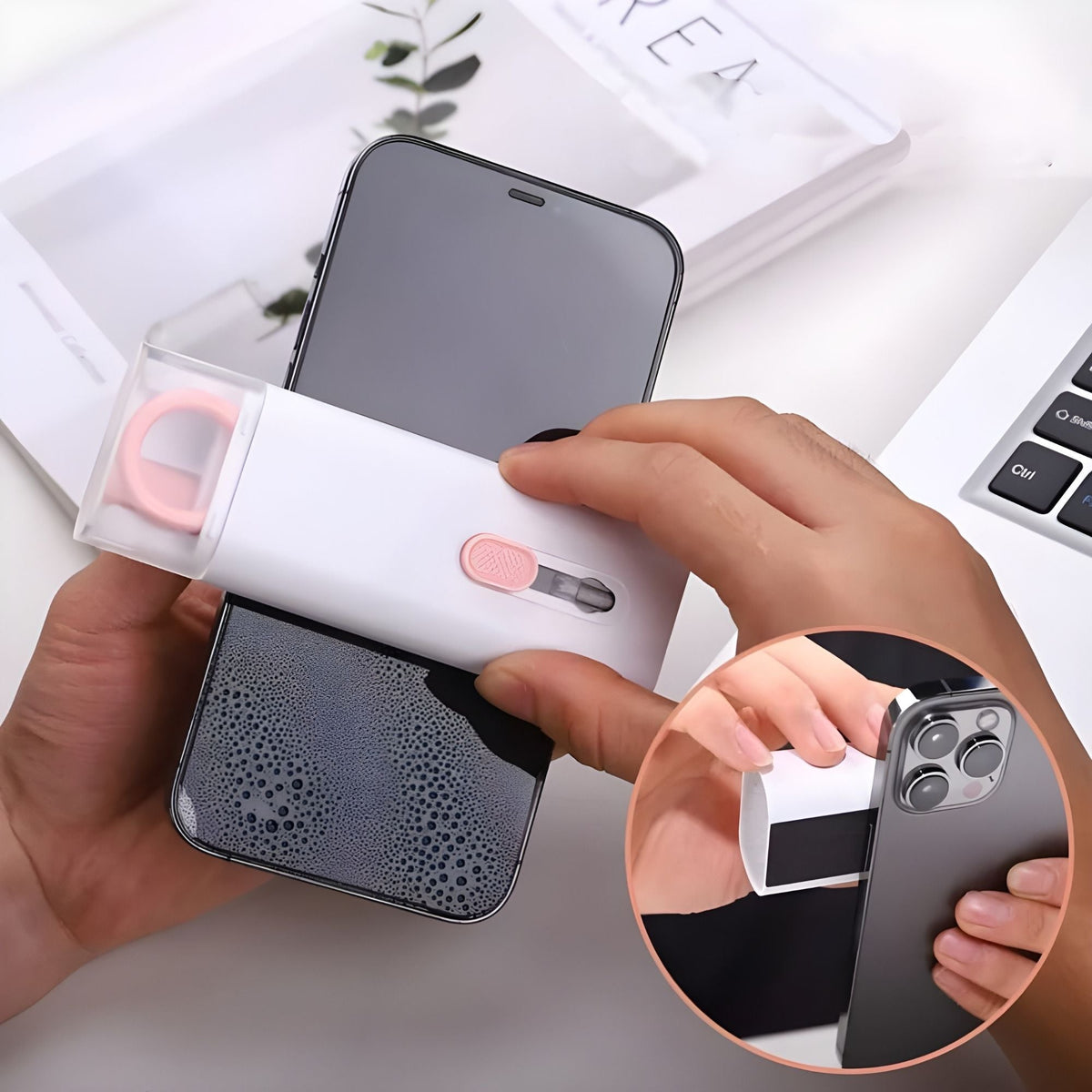Kit De Limpieza Para Celulares Multifuncional Ecomlab 7 En 1 Color Rosa