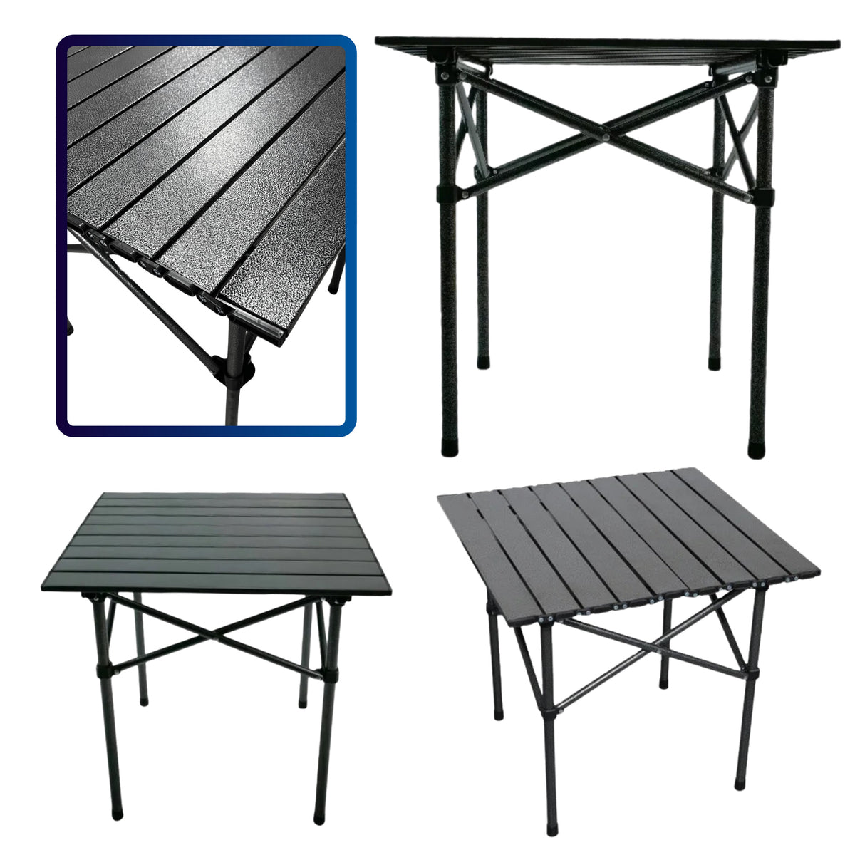 MESA PLEGABLE CAMPING CON 4 SILLAS ECOMLAB JARDIN PORTÁTIL