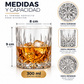VASOS DE VIDRIO WHISKEY ECOMLAB OLD FASHION JUEGO DE 6 Pcs