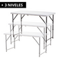 MESA PLEGABLE DE PLASTICO ECOMLAB 3 NIVELES PORTAFOLIO 120CM