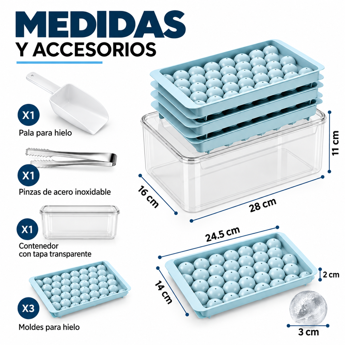 MOLDES PARA HIELOS ECOMLAB INDIVIDUAL / KIT