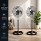 Ventilador 3 en 1 Multifuncional 2 Piezas Metálico Pedestal, Piso o Muro 18 Pulgadas Paquete 2 Piezas Ecomlab