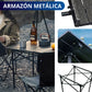MESA PLEGABLE CAMPING CON 4 SILLAS ECOMLAB JARDIN PORTÁTIL
