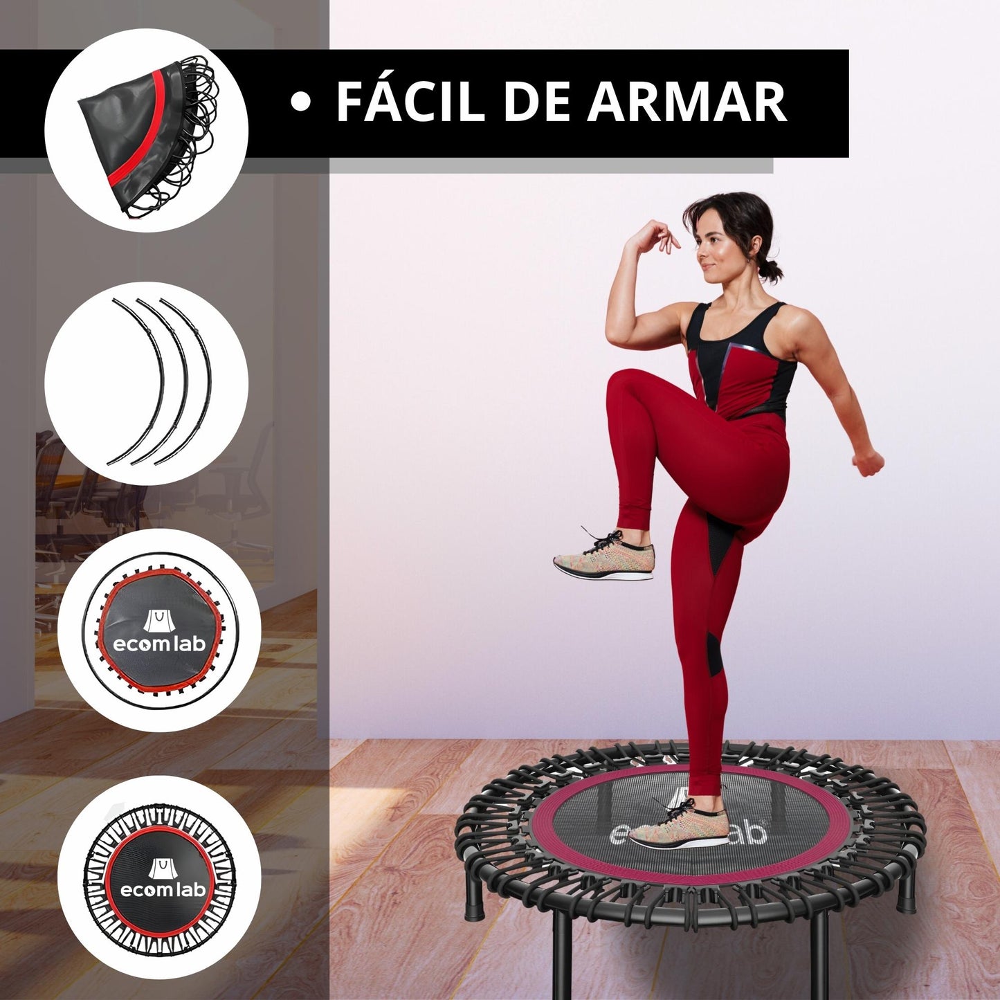 Trampolin Para Ejercicio Jumping Ecomlab Reforzado Brincolin SB