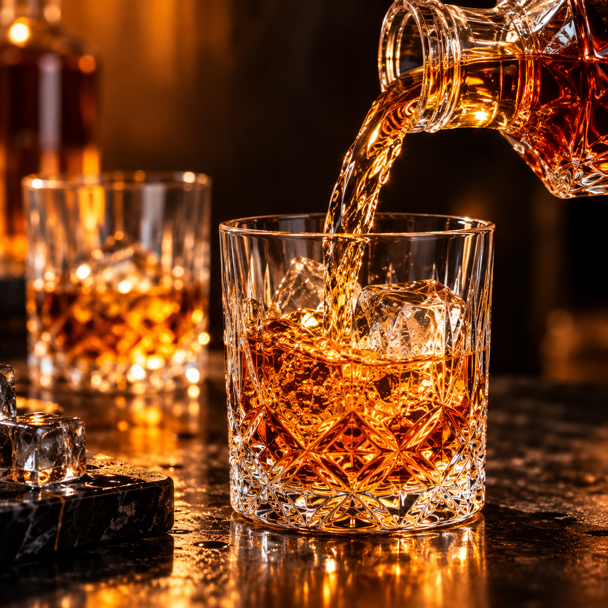 VASOS DE VIDRIO WHISKEY ECOMLAB OLD FASHION JUEGO DE 6 Pcs