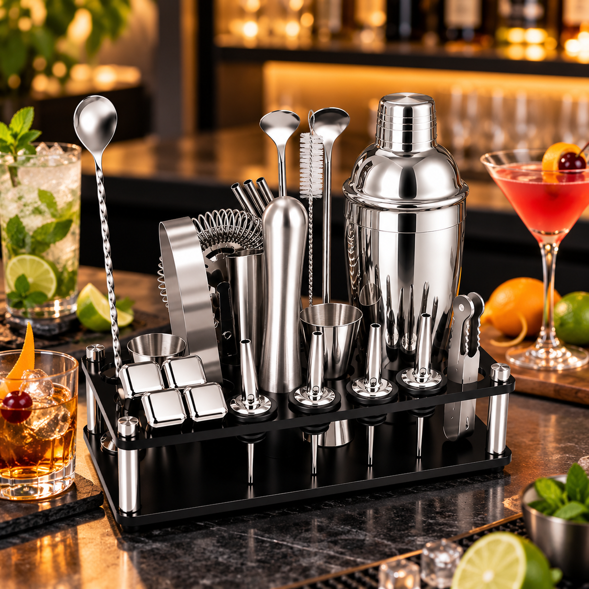 Coctelera Shaker Coctelera Ecomlab Kit Mixología Bartender