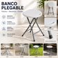 BANCO DE PLASTICO PLEGABLE ECOMLAB BLANCO PORTATIL  HP-32D