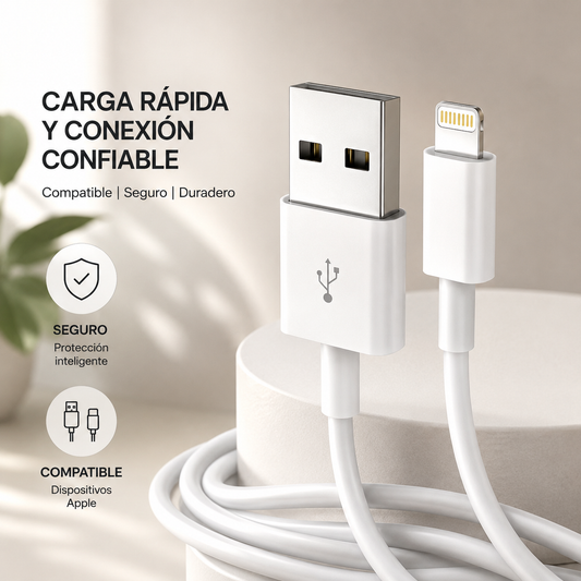CABLE LIGHTING USB PARA IPHONE ECOMLAB CABLE DE DATOS