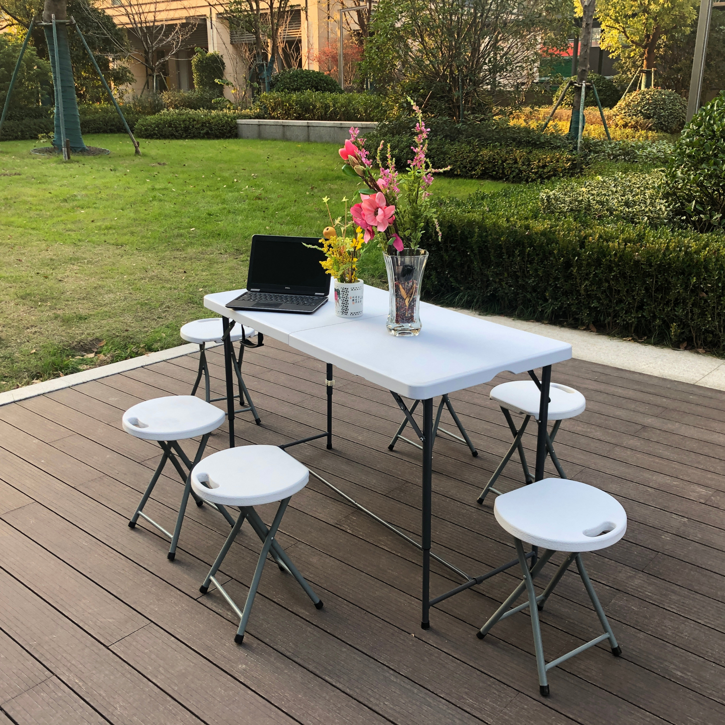 MESA PLEGABLE DE PLASTICO ECOMLAB 3 NIVELES PORTAFOLIO 120CM
