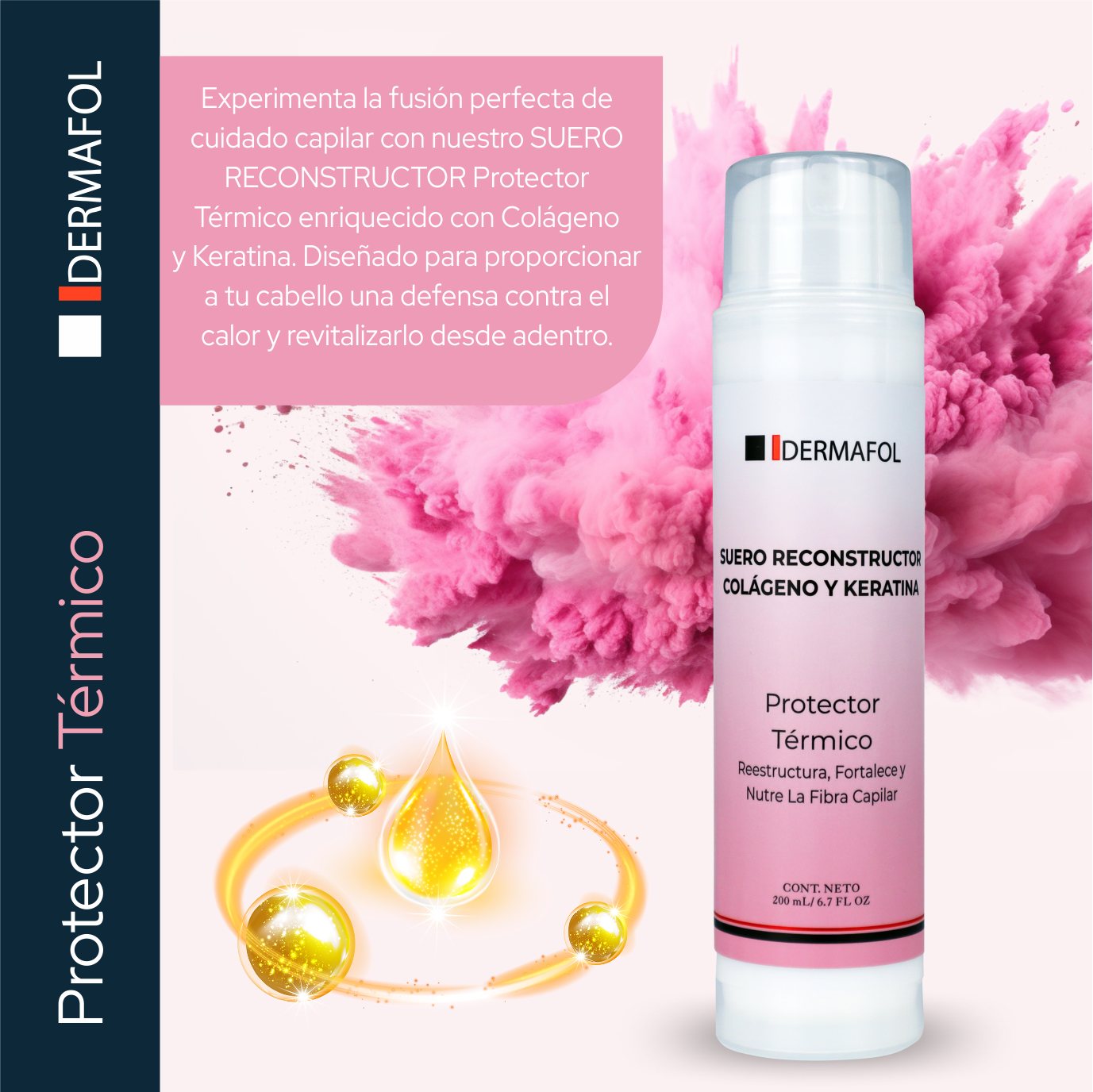 Keratina Colageno Para Cabello Dermafol Tratamiento 2 Pzas.