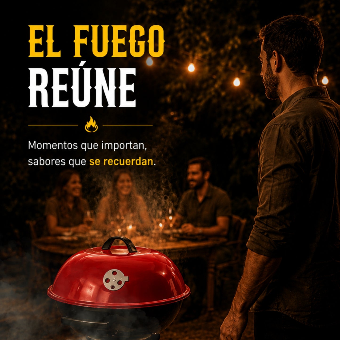 Asador De Carbon Circular Con Ruedas  Portatil
