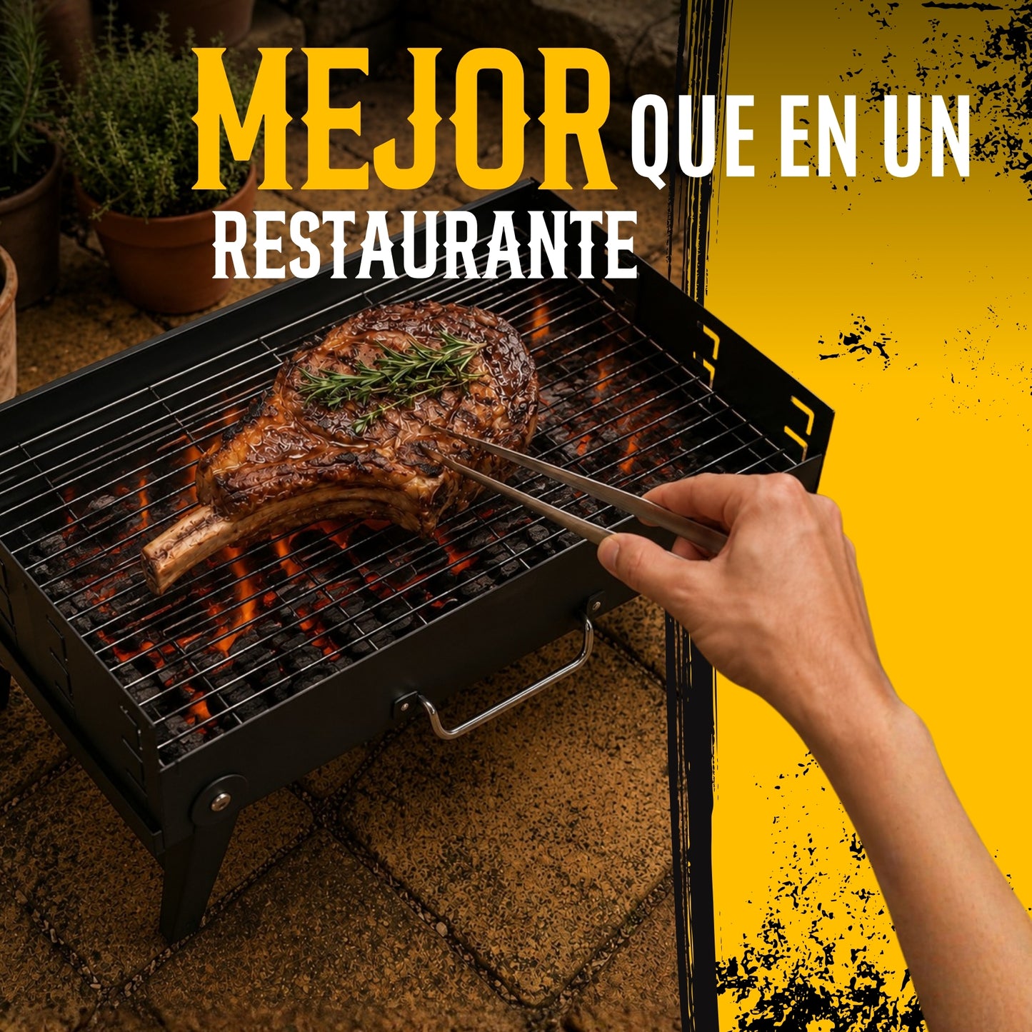 Asador De Carbon Incluye Utensilios Para Parilla