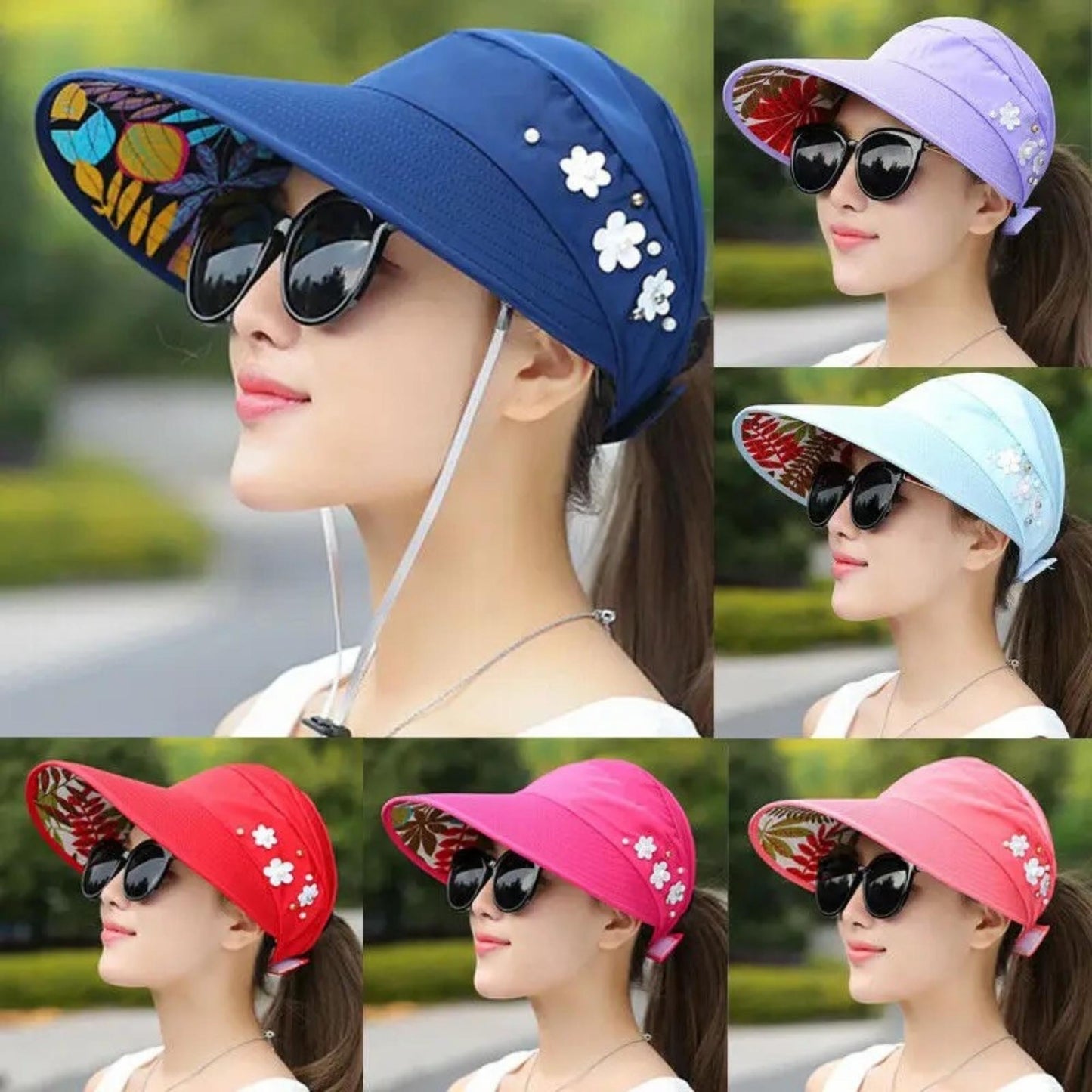 SOMBRERO PARA SOL MUJER VISERA CAMPING PROTECCIÓN UV