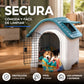 Casa para Perro Raza Mediana con Puerta y Baño Desmontable