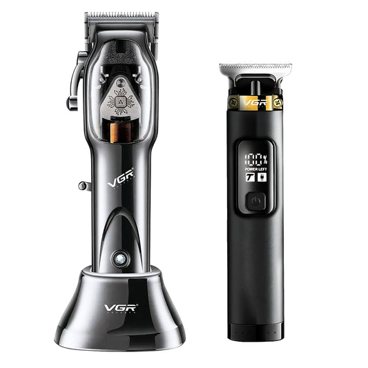 Maquina Para Cortar Cabello Pelo Combo Vgr Clipper Trimmer