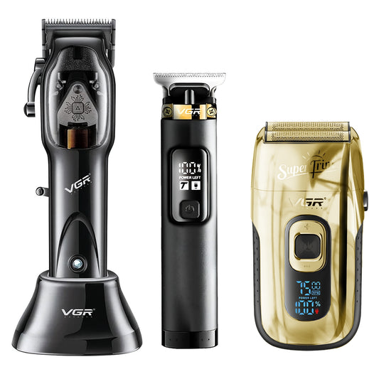 Maquina Para Cortar Cabello Combo Vgr Clipper Trimmer Shaver