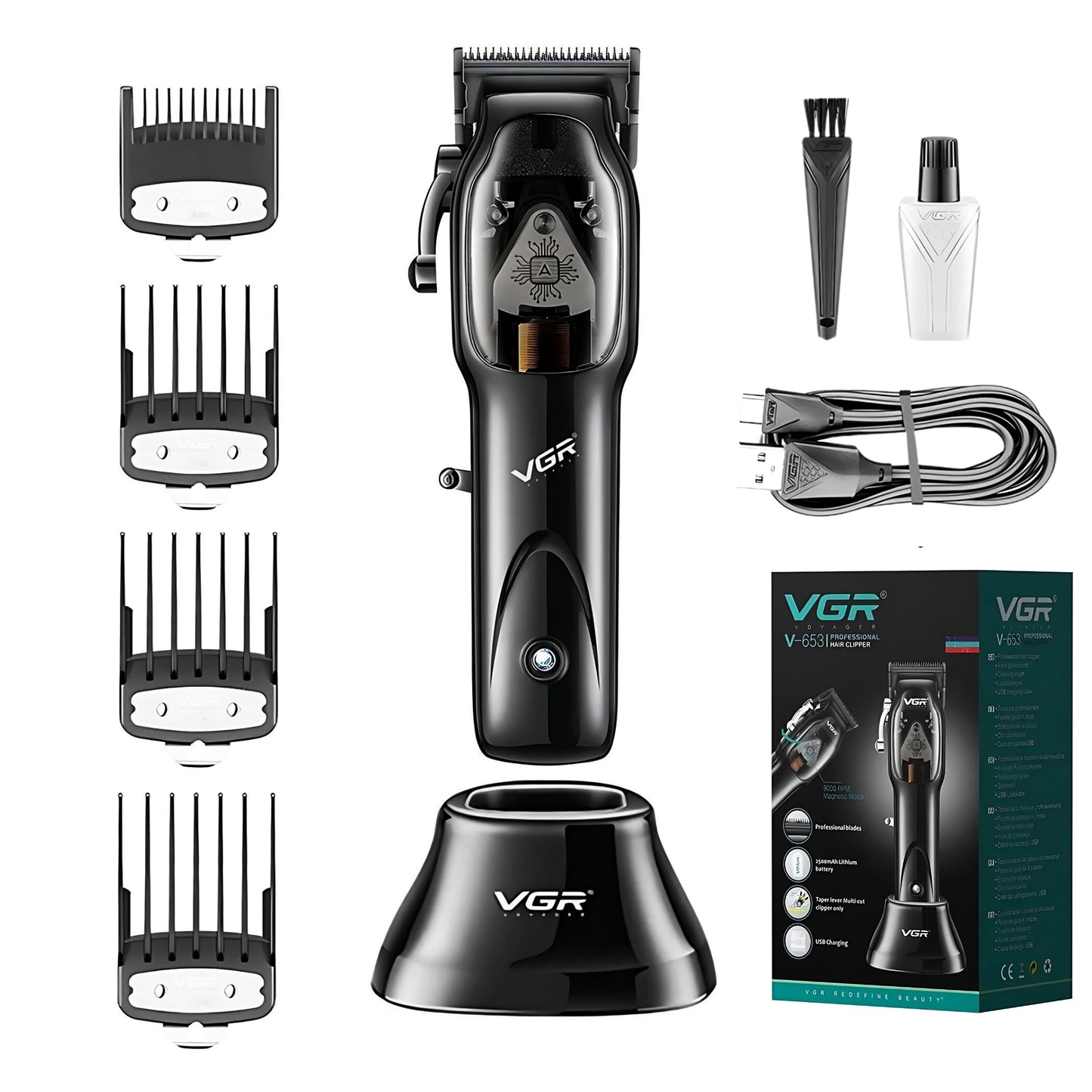 Maquina Para Cortar Cabello Combo VGR Clipper Trimmer Shaver