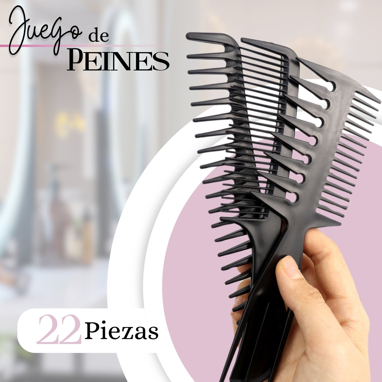 Peines Flat Top Kit Ecomlab Profesional Para Cabello Barber