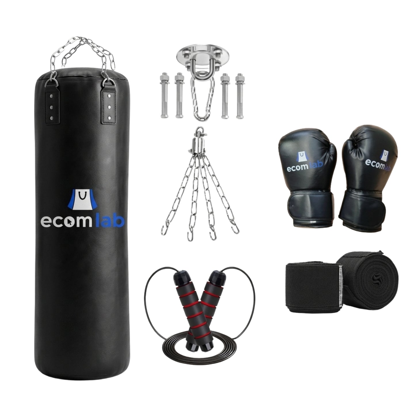 Costal Box Profesional Set De Saco De Boxeo De 100cm Con 4 Piezas