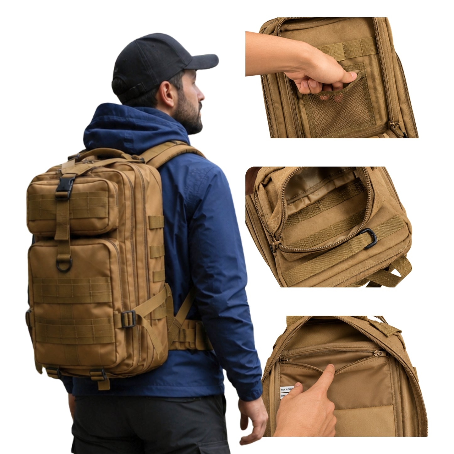 Mochila Tactica Multifuncional Bolsa para Senderismo