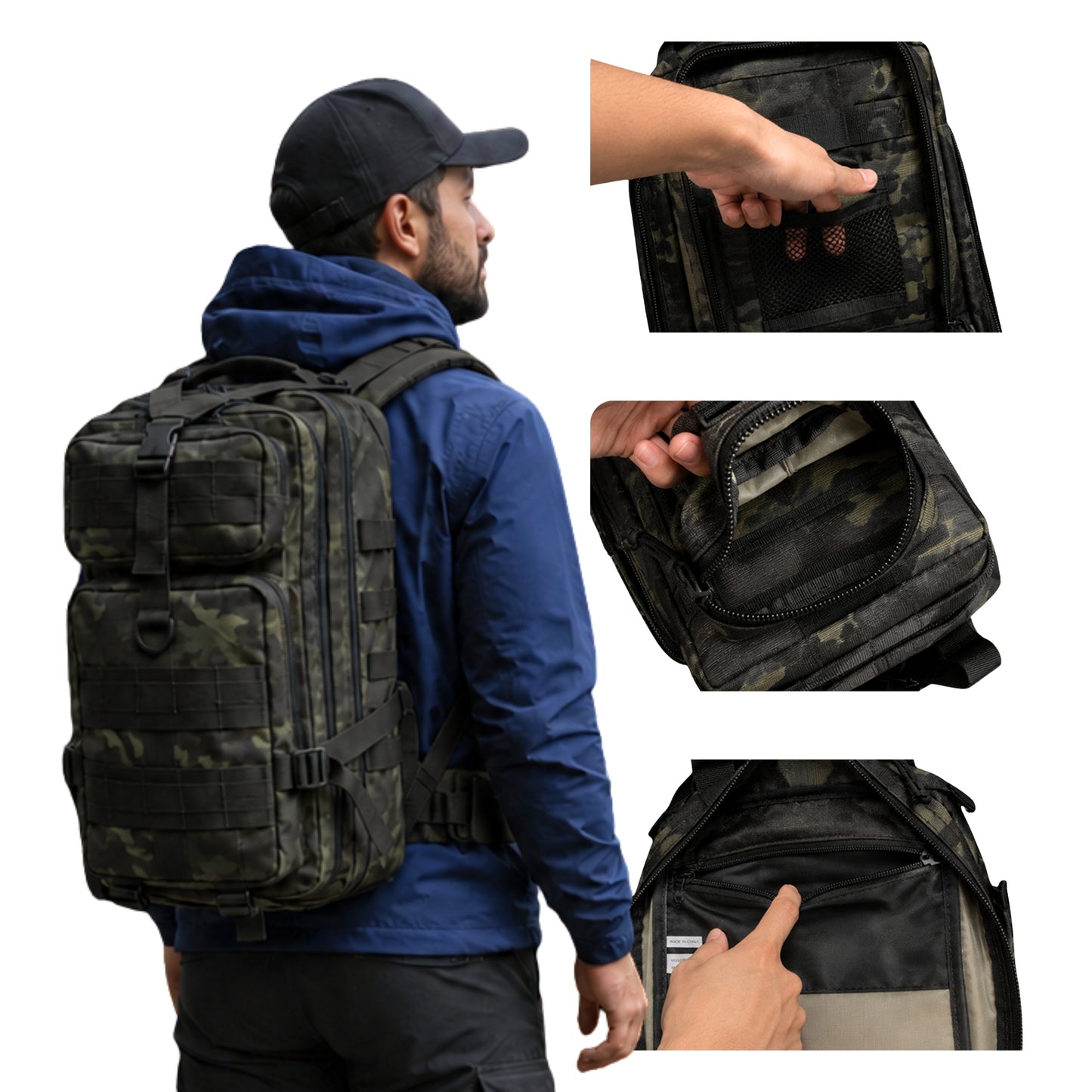 Mochila Tactica Multifuncional Bolsa para Senderismo